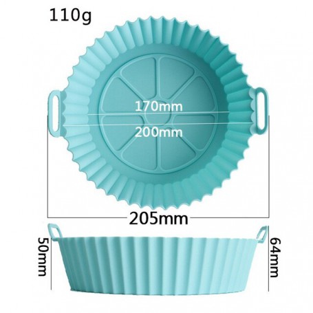 Silicone Air Fryer Tray Easy to Clean Reusable Air Fryer Silicone Mat Pizza Oven Mat Air Fryer Mat