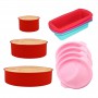 Round Cake Silicone Layer Mold Baking Pan For Pastry Shape And Accessories Bakeware Muffin Cupcake Rectangular Bread Molds