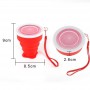 1Pc 200ml Portable Silicone Retractable Folding Cup With Lid Telescopic Collapsible Drinking Cup Outdoor Travel Water Cup