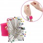 Magnetic Sewing PinCushion Silicone Wrist Needle Pad Safe Bracelet Pin Cushion Storage Sewing Pins Wristband Pin Holder 7 Colors