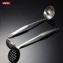 AIWILL 304 stainless steel spoon/slotted spoon/frying spatulahigh quality hot pot restaurant kitchen utensils and household