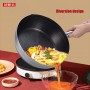 AIWILL 316 Stainless Steel Frying Pan/Wok healthy non-stick general use for gas and induction cooker deepened  quality gift 26cm