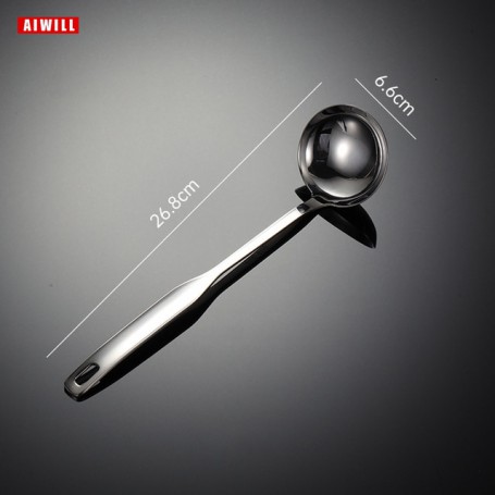 AIWILL 304 stainless steel spoon/slotted spoon/frying spatulahigh quality hot pot restaurant kitchen utensils and household