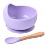 2PCS/Set Silicone Baby Feeding Bowl Tableware for Kids Waterproof Suction Bowl With Spoon Children Dishes Kitchenware Baby Stuff
