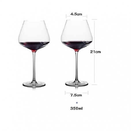 2Pcs Crystal Red Wine Glass Lead-free Burgundy Bordeaux Goblet European Big Belly Tasting Cup Home Wedding Beer Cup Drinkware