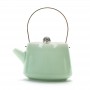 Celadon Teapot Porcelain Kung Fu Tea Set Little Teapot Loop-Handled Teapot Zi-Qing Mei Pink Green Teapot Small Single Teapot