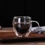 Transparent Glass Coffee Cup Milk Whiskey Tea Beer Double Creative Heat Resistant Cocktail Vodka Wine Mug Drinkware Tumbler Cups