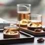 Creative Whisky Glass With Woodiness Holder Japanese Style Rum Liquor Beer Wineglass Personality Mountain Design Tasting  Vaso