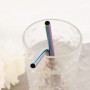 Gold Eco Friendly Reusable Drinking Straws 304 Stainless Steel Straw with Brush Straw for Drinkware Bar Cocktail Party Accessory