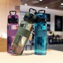 500ML Sports Water Bottle Multicolor Student Water Cup to School Handle Portable Outdoor Travel Gym Plastic Bottle Drinkware