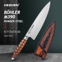 HEZHEN 8.5 Inches Chef Knife BÖHLER M390 Powder Steel High Quality North America Desert Ironwood Handle Kitchen Knife