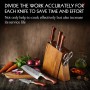 HEZHEN 1-7PC Kitchen Knife Set Vacuum & Deep Freezer Heat Treatment 73 Layers Powder Damascus Steel Walnut Shears Knife Holder