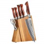 HEZHEN 1-7PC Kitchen Knife Set Vacuum & Deep Freezer Heat Treatment 73 Layers Powder Damascus Steel Walnut Shears Knife Holder