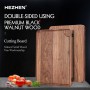 HEZHEN Cutting Board Double-sided Using Premium Black Walnut Wood Chopping Board Drain Water And Damp-proof Kitchen Tools