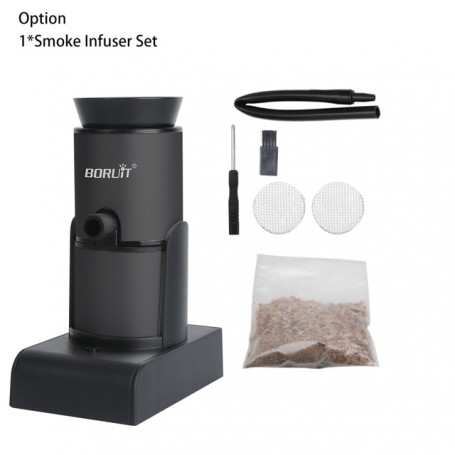 BORUiT Smoke Infuser Portable Molecular Cuisine Smoking Food Cold Smoke Generator Meat Burn Smokehouse Cooking for BBQ Grill
