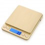 Mini Electronic Kitchen Scale 0.1g Precision postal Food Diet scale for Cooking Baking Measure Tools  with 2 trays silver & gold