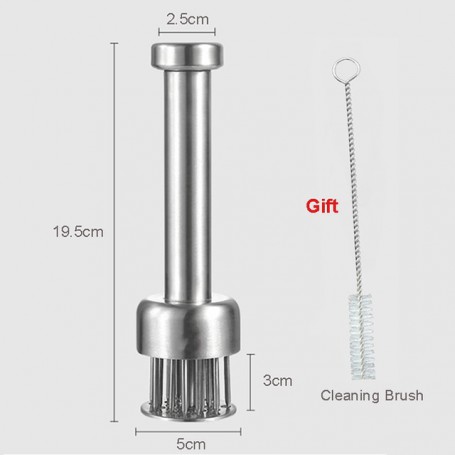 304 Stainless Steel Meat Tenderizer, Durable 21 Ultra Sharp Needle Blade Tenderizer for Steak, Beef - Kitchen Cooking Tools
