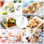 18Pcs/set Stainless Steel Mini Serving Tongs Heart Shape Head Sugar Tongs Ice Cube Clips Bread Food Clips Kitchen Gadget