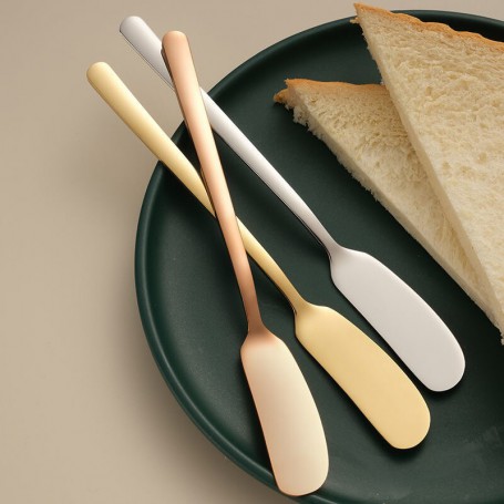 Stainless Steel Butter Knife Kitchen Cheese Dessert Spread Tool Jam Smear Thickened Sharp Table Knife Arc Shape