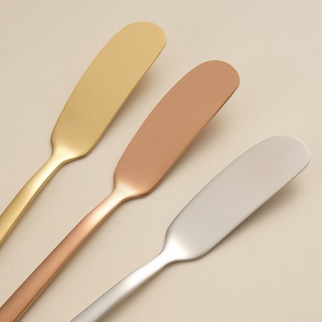 Stainless Steel Butter Knife Kitchen Cheese Dessert Spread Tool Jam Smear Thickened Sharp Table Knife Arc Shape