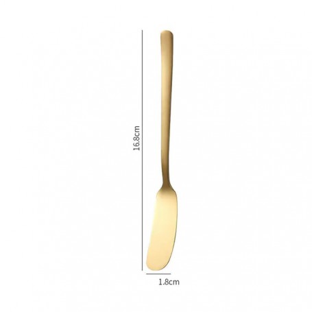 Stainless Steel Butter Knife Kitchen Cheese Dessert Spread Tool Jam Smear Thickened Sharp Table Knife Arc Shape