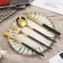Rose Gold Stainless Steel Tableware Set Spoon, Chopsticks, Knife and Fork Suitable for Family, Hotel Tableware