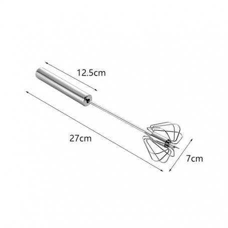 Hand Pressure Semi-automatic Egg Beater Stainless Steel Kitchen Accessories Tools Self Turning Cream Utensils Whisk Manual Mixer