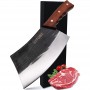 KITORY Meat Cleaver Kitchen Knives 7 inches Chinese Chef Knife Forged Kitchen Chopper Butcher Knife Full Tang Wooden Handle