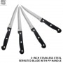 4/6/8/12 Pcs Steak Knives Set Sharp Blade Black PP Handle Outdoor BBQ Picnic Meat Cutter Multi-function Fish Cutting Knife