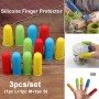 3pcs/set Anti-cut Heat Resistant Anti-slip Fingers Cover Silicone Finger Protector Sleeve Cover For Cooking Kitchen Tools
