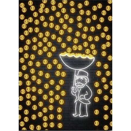 Alec Bitcoin Graffiti Art Posters and Prints Abstract Gold Modern Motivational Cryptocurrency Canvas Painting Living Room Decor