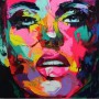 Palette knife painting portrait Palette knife Face Oil painting Impasto figure on canvas Hand painted Francoise Nielly