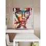 Abstract Hand Painted Palette Knife Portrait Woman Face Oil Paintings On Canvas Wall Art Home Decor Pictures For Livingroom