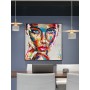 Abstract Hand Painted Palette Knife Portrait Woman Face Oil Paintings On Canvas Wall Art Home Decor Pictures For Livingroom