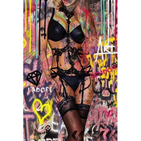 Sexy Girl Canvas Art Painting Black Wire Woman Poster And Prints Modern Wall Art Picture For Living Room Bar Home Decor No Frame