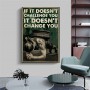 Fitness It Doesn't Challenge You It Doesn't Change You Poster Gym Lovers Wall Art Decor Motivating Quote Painting for Gym Room