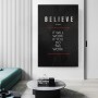 Believe, Discipline and Focus Definition Poster Motivational & Inspirational Canvas Prints Wall Art Painting for Room Home Decor