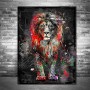 Abstract Lion Canvas Art Posters and Prints Graffiti Art Animals Paintings on the Wall Art Decor Pictures For Living Room Cuadro