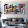 Street Graffiti Art Life Is Beautiful Positive Quotations Canvas Painting Print Poster Graffiti Artwork Wall Picture Home Decor