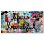 Street Graffiti Art Life Is Beautiful Positive Quotations Canvas Painting Print Poster Graffiti Artwork Wall Picture Home Decor