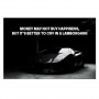 Money Can't Buy Happiness Luxury Sports Car Motivational Canvas Picture Wall Art Prints Paintings for Gym Office Home Decor
