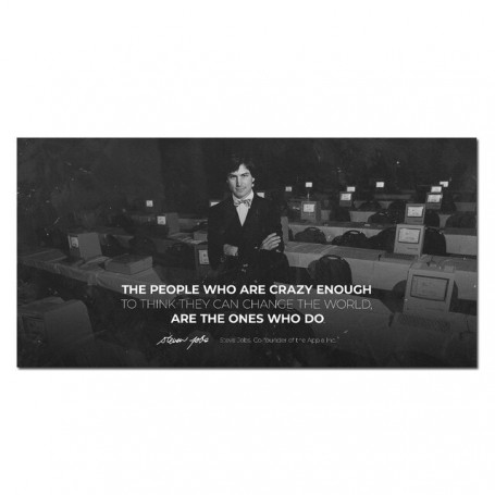 Young Steve Jobs Posters and Print Canvas Wall Art Motivational Quote Painting Inspiration Famous Person Picture for Room Decor