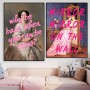 Funny Altered Vintage Portrait Print Modern Art Canvas Painting Female Surreal Rococo Baroque Poster Gallery Home Wall Decor