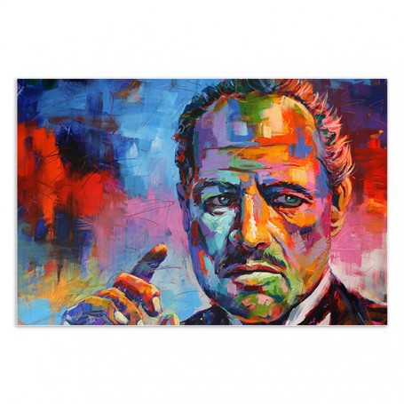 Colorful Marlon Brando Abstract Canvas Painting Godfather Posters and Prints Scandinavian Wall Art Picture for Living Room Decor