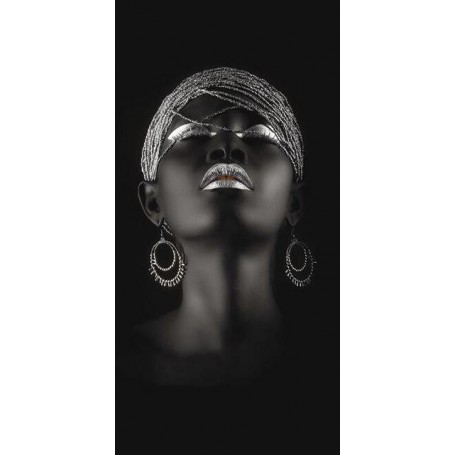 Black Woman With Silver Jewelry Wall Art Posters And Prints African Portrait Canvas Paintings Modern Fashion Pictures Home Decor