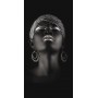 Black Woman With Silver Jewelry Wall Art Posters And Prints African Portrait Canvas Paintings Modern Fashion Pictures Home Decor