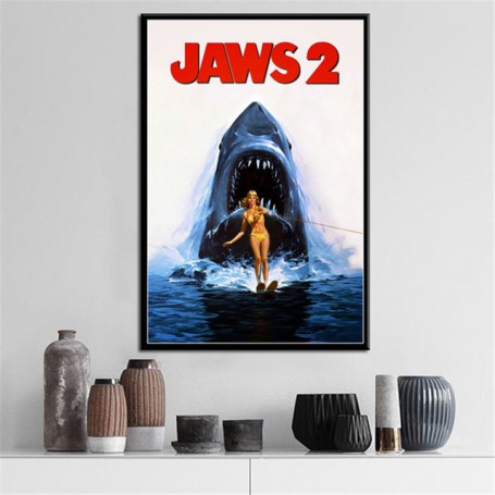 Jaws Movie Horror Shark Posters and Prints Canvas Painting Wall Pictures for Living Room Nordic Decoration Home Decor Quadro