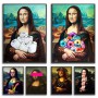 Funny Toilet Wall Art Canvas Painting Print Mona Lisa Bathroom Paper Poster Home Decoration Nordic Mural Pictures Living Room