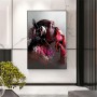 Abstract Modern Watercolor Animal Posters and Prints on Canvas Wall Art Monkey with Music Headphones Painting for Room Decor
