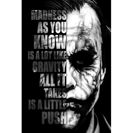 Famous People Motivational Quetos Posters Prints Wall Art Canvas Painting Joker Face Portrait Picture for Gym Room Home Decor